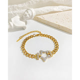Zircon Stainless Steel Bracelet by XINGX