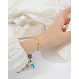 High-Grade Zircon Stainless Steel Butterfly Bracelet