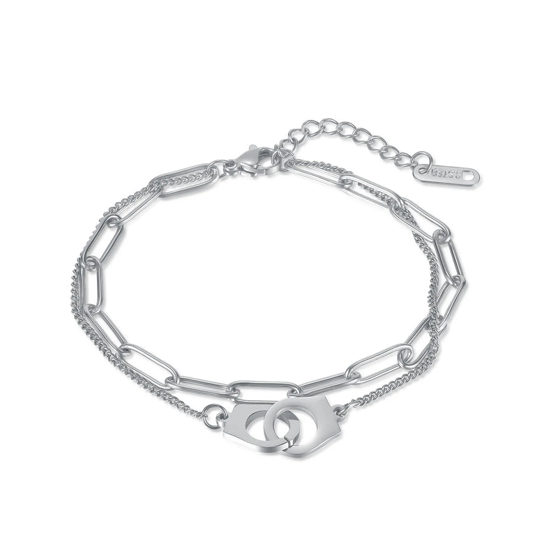 Vintage Double Titanium Steel Bracelet