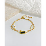 Stainless Steel Double Shell Bracelet for Women