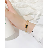 Stainless Steel Double Shell Bracelet for Women