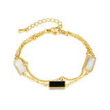 Stainless Steel Double Shell Bracelet for Women