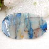 Natural Chrysocolla Stone Double Hole Earring Beads 33x30x3mm