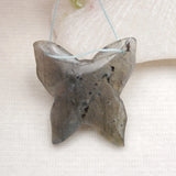 Carved Butterfly Labradorite Pendant - Unique Handcrafted Jewelry