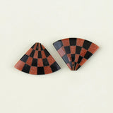 Red Sand Sun Sitara and Obsidian Gemstone Earrings