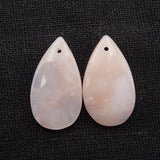 Natural Pink Opal Woman Earrings Bead 23x12x3mm
