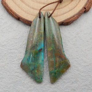 Chrysocolla Earrings Beads 45x15x3mm7g