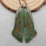 Chrysocolla Earrings Beads 45x15x3mm7g