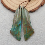 Chrysocolla Earrings Beads 45x15x3mm7g