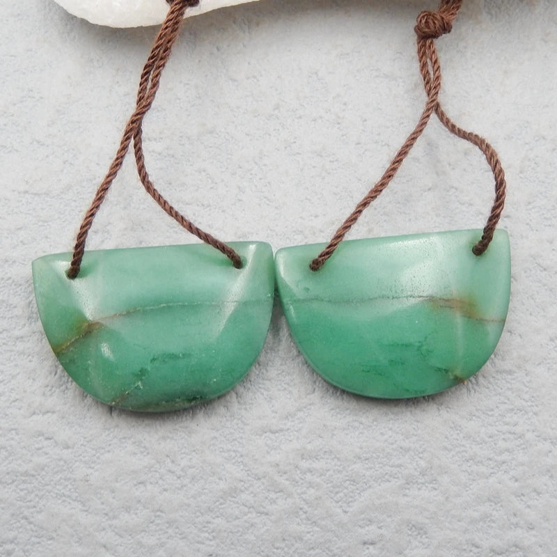 Chrysocolla Earrings Beads Semiprecious Stone Jewelry