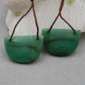 Chrysocolla Earrings Beads Semiprecious Stone Jewelry
