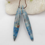 Chrysocolla Earrings Beads 55x8x4mm Semiprecious Stone Jewelry