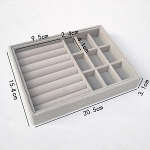 Grey Flannel Jewelry Box Trinket Box Storage