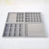 Grey Flannel Jewelry Box Trinket Box Storage