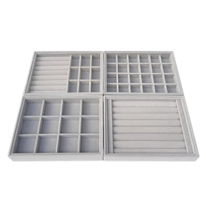 Grey Flannel Jewelry Box Trinket Box Storage