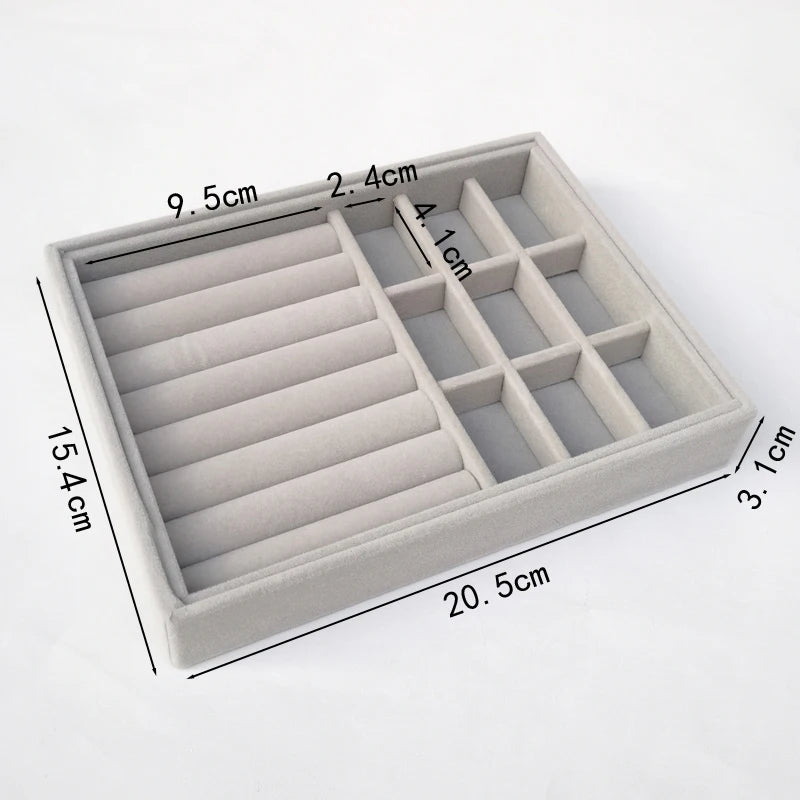 Grey Flannel Jewelry Box Trinket Box Storage