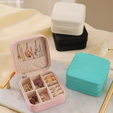 Portable Jewelry Box Storage Earrings Necklace Ring Organizer