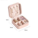 Portable Jewelry Box Storage Earrings Necklace Ring Organizer
