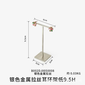 Metal T-Shaped Earrings Display Rack for Jewelry Showcase