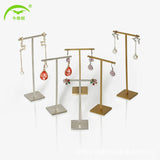 Metal T-Shaped Earrings Display Rack for Jewelry Showcase
