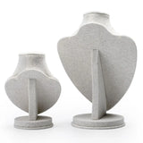 Linen Portrait Jewelry Stand Heart-Shaped Necklace Stand
