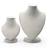Linen Portrait Jewelry Stand Heart-Shaped Necklace Stand