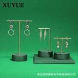 Green Metal Earrings Display Stand