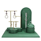 Green Metal Earrings Display Stand