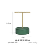 Green Metal Earrings Display Stand