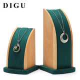 Wooden Jewelry Display Stand Set - Pendant Necklace Shelf
