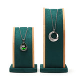 Wooden Jewelry Display Stand Set - Pendant Necklace Shelf