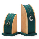 Wooden Jewelry Display Stand Set - Pendant Necklace Shelf