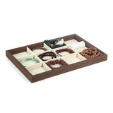 Walnut Grain Jewelry Display Tray for Rings, Necklaces, Earrings