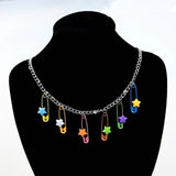 Candy Color Star Rainbow Pendant Necklace