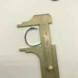 C Charm Pendants Brass Micro Pave CZ