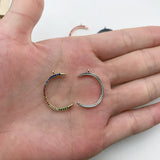 C Charm Pendants Brass Micro Pave CZ