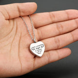 Family Heart Necklace for Ashes Cremation Jewelry