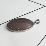 Brass Oval Gemstone Pendant for Necklace