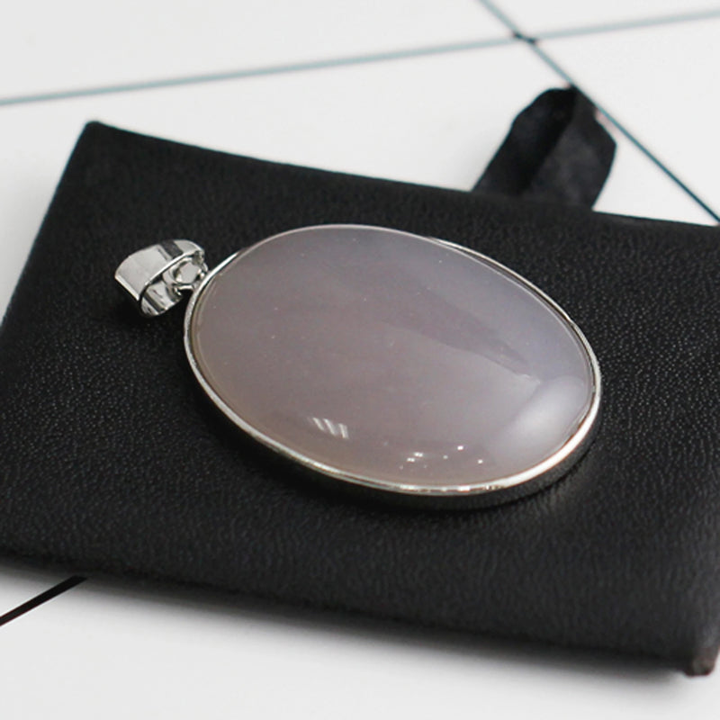 Brass Oval Gemstone Pendant for Necklace