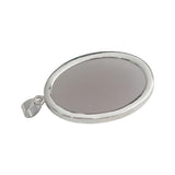 Brass Oval Gemstone Pendant for Necklace