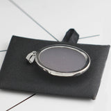 Brass Oval Gemstone Pendant for Necklace