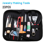 23pcs Jewelry Making Tool Box with Pliers Beadwork Repair Kit