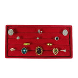 Red Velvet Ring Display Storage Tray 11*22*3cm