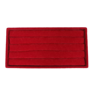 Red Velvet Ring Display Storage Tray 11*22*3cm
