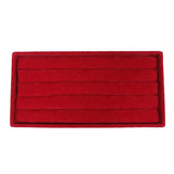 Red Velvet Ring Display Storage Tray 11*22*3cm