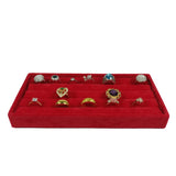 Red Velvet Ring Display Storage Tray 11*22*3cm