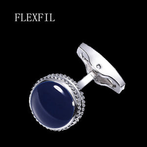 Crystal Cufflinks for Men Wedding Gift - Novelty Button High
