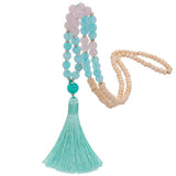 Bohemian Crystal Tassel Necklace for Women