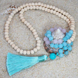 Bohemian Crystal Tassel Necklace for Women
