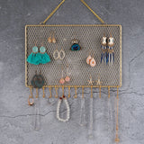 Metal Grid Hanger Display for Jewelry Storage